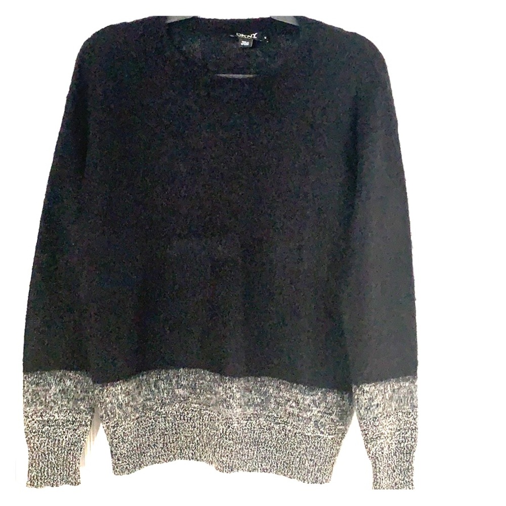 DKNY mohair long sleeve color block sweater